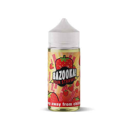Bazooka Sour Straws - Strawberry 100ml - Image 2